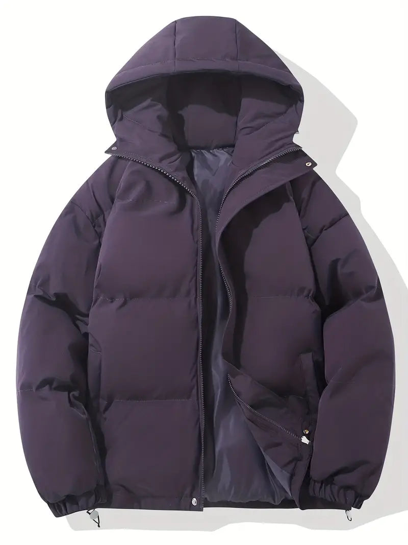 Hooded Puffer Jacket | Quilted Lightweight Insulation | Zipper Closure & Adjustable Hem | Warmth and Comfortable Fit