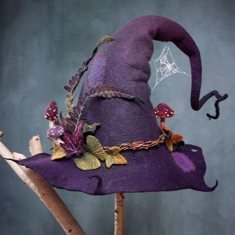 Handmade Felt Witch Hat for Halloween Party Comfort & Style