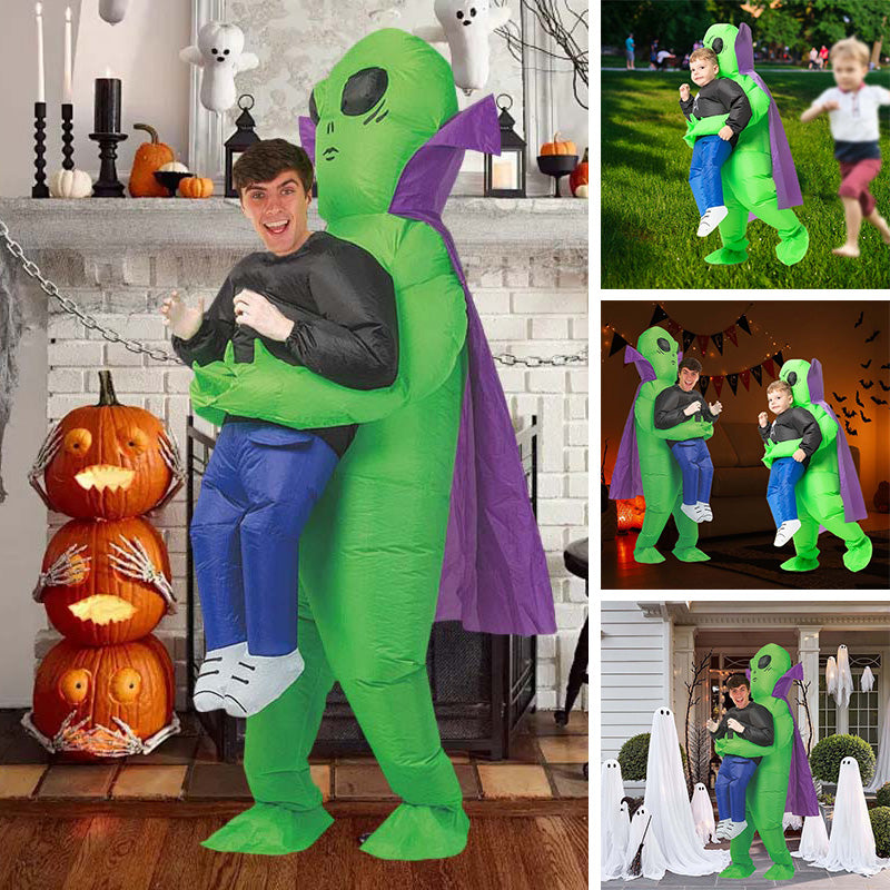 Inflatable Alien Costume with Crown Detail for Halloween Parties