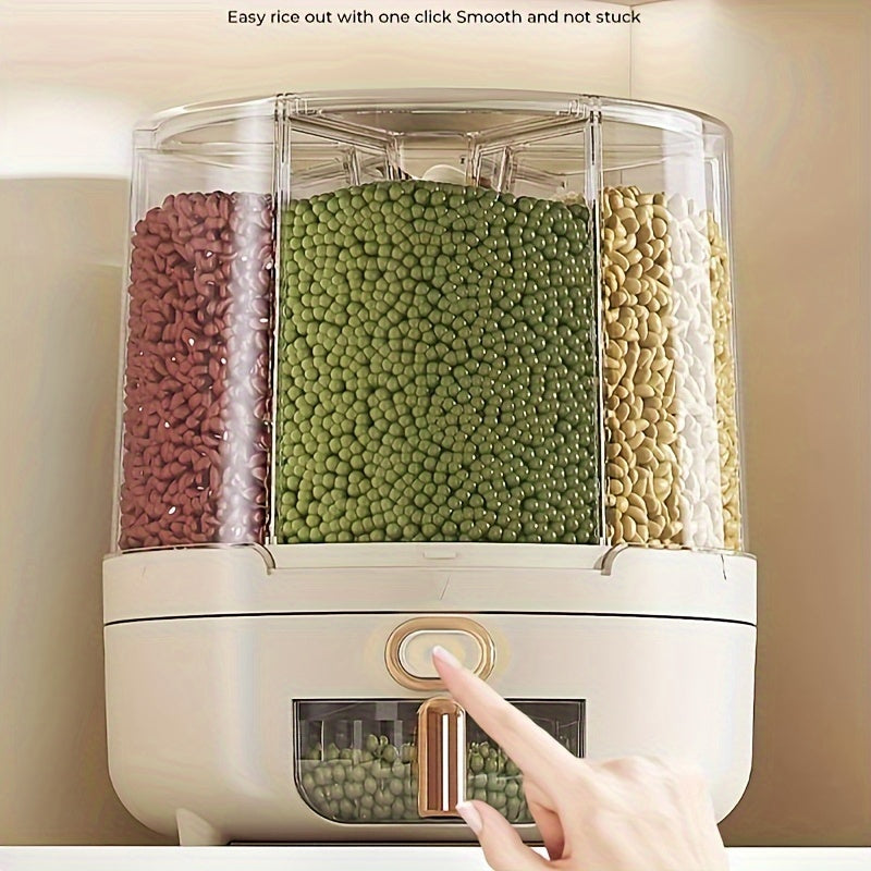 Revolving Airtight Food Storage Solution for Grains & Cereal