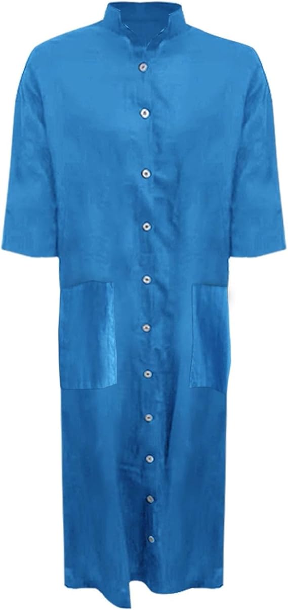 Women’s Shirt Dress | Oversized Fit with Side Pockets | Rolled Sleeves & V-Neck | Versatile Casual Wear