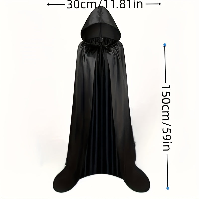Unisex Halloween Hooded Costume Cloak Lightweight for Parties