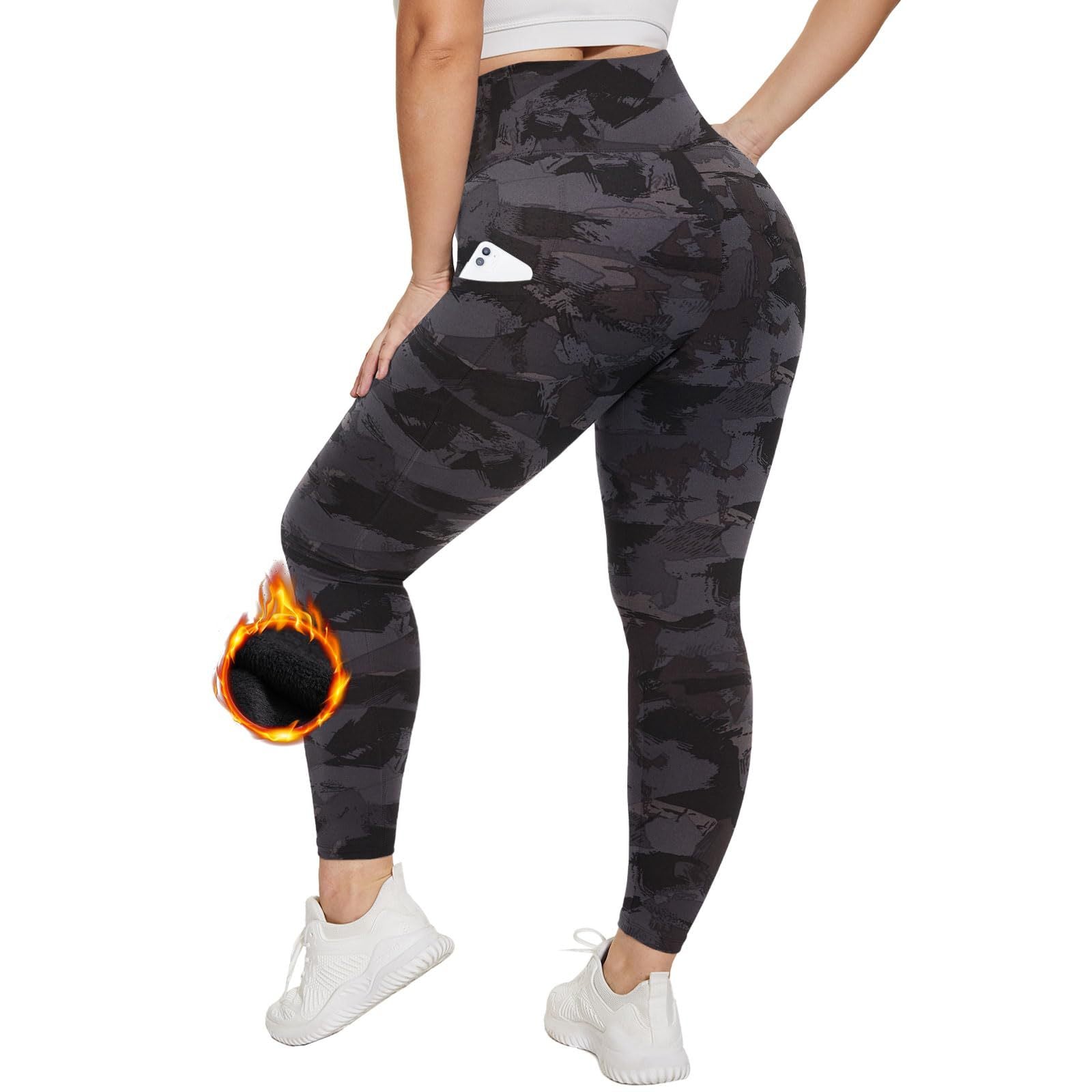 Fleece-Lined Leggings | High-Waisted | Superior Warmth & Support | Polyester