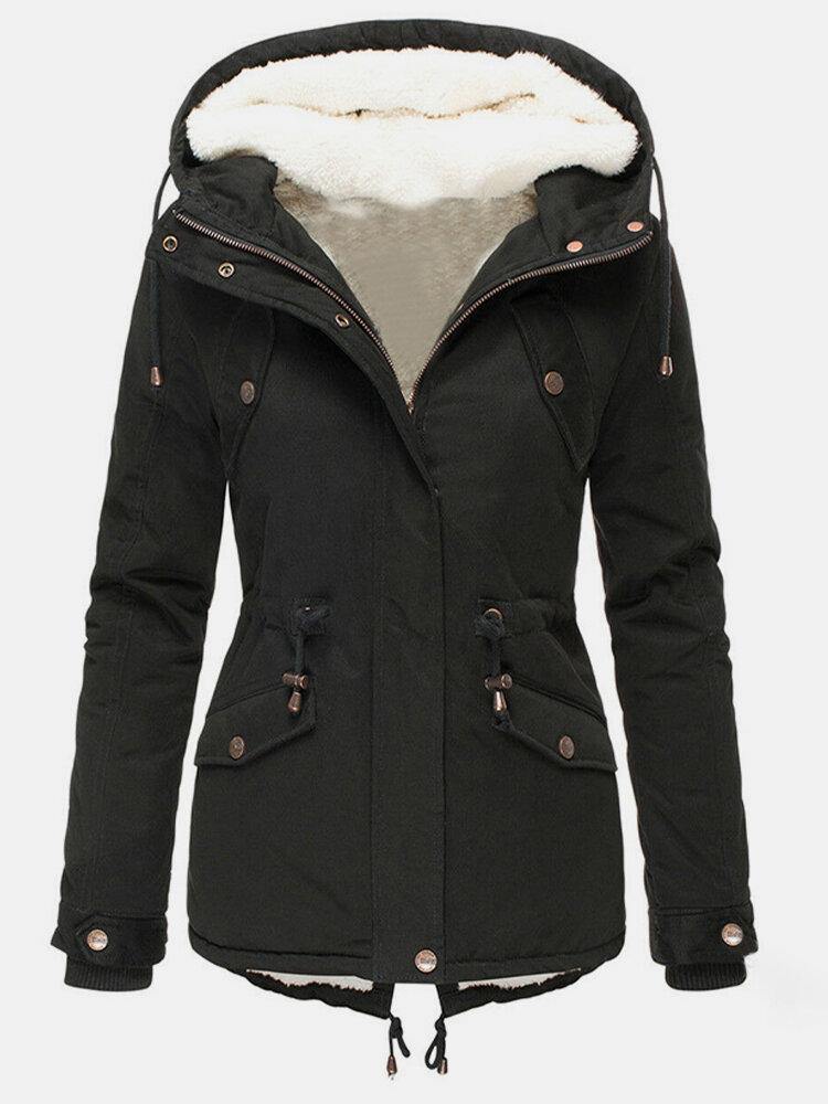 Women's Winter Coat | Waterproof & Faux Shearling Lined | Adjustable Fit | Durable Design