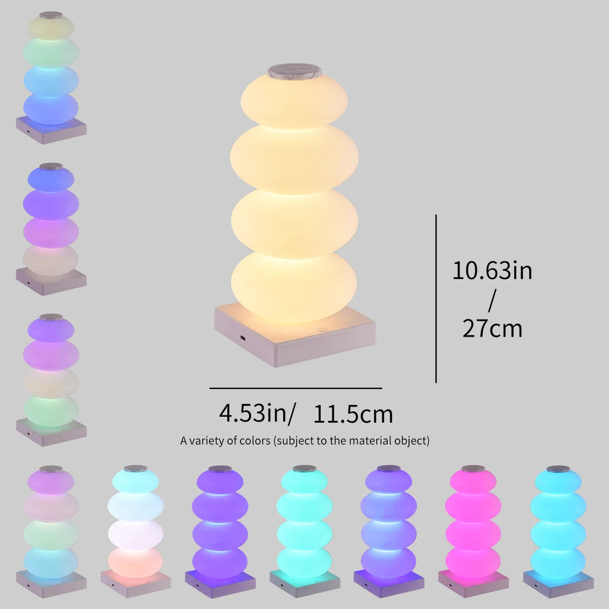 Touch Control RGB Nightstand Lamp with LED Lighting