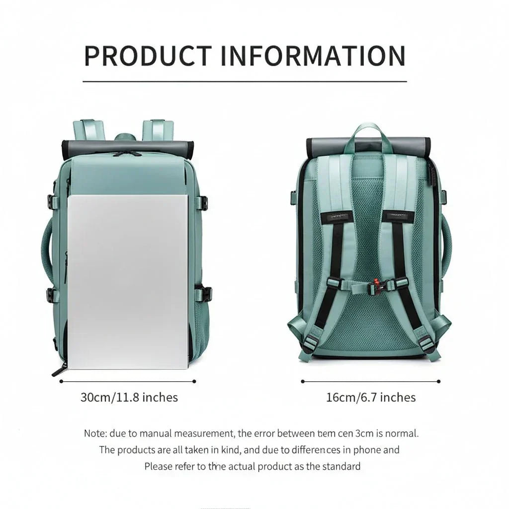 AquaShield Pro Large Travel Backpack with USB Charging Port