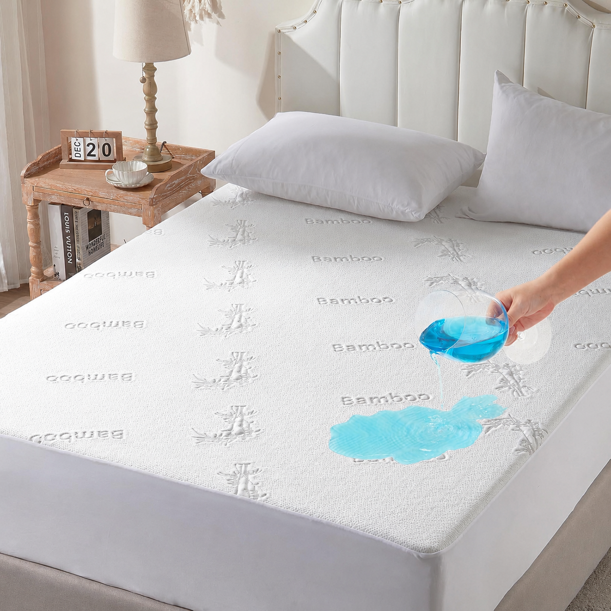 Waterproof Mattress Protector in Bamboo Viscose – Soft, Breathable Cover