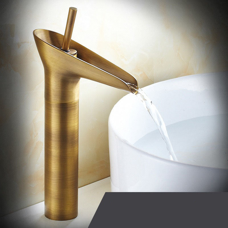 Bathroom Faucet | Waterfall Spout Design | Durable Brass Construction | Deck-Mounted Installation