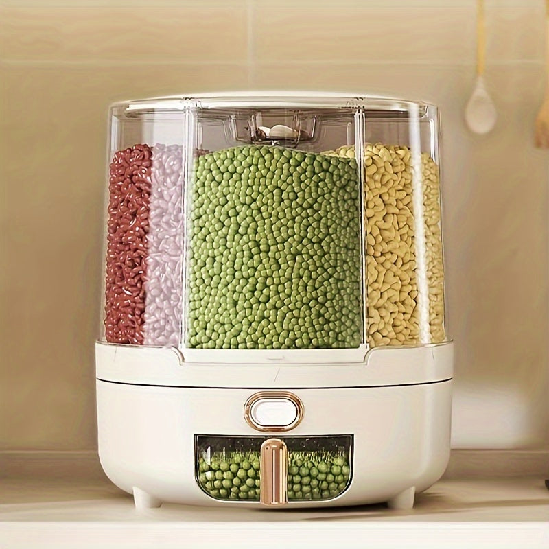 Revolving Airtight Food Storage Solution for Grains & Cereal