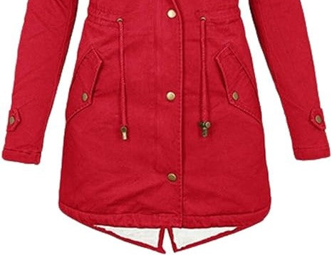Women’s Winter Jacket | Fleece Lining & Faux Fur Trimmed Hood | Windproof & Waterproof | Adjustable Waist Drawstring