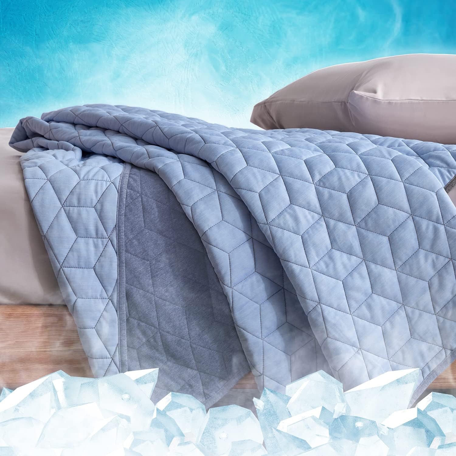 Lightweight Dual-Sided Cooling Blanket - Breathable Throw for Hot Sleepers