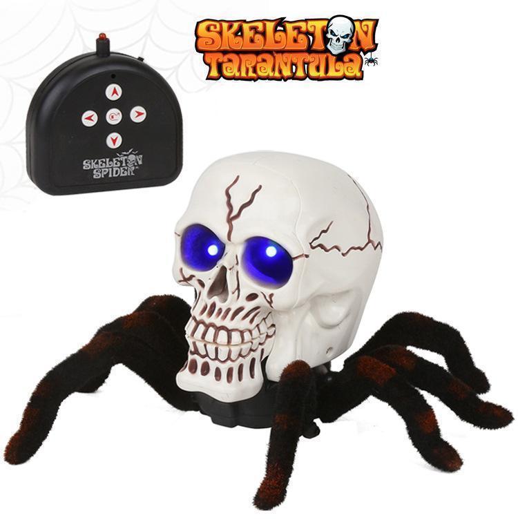 Remote Control Halloween Skeleton Spider with Glowing LED Eyes