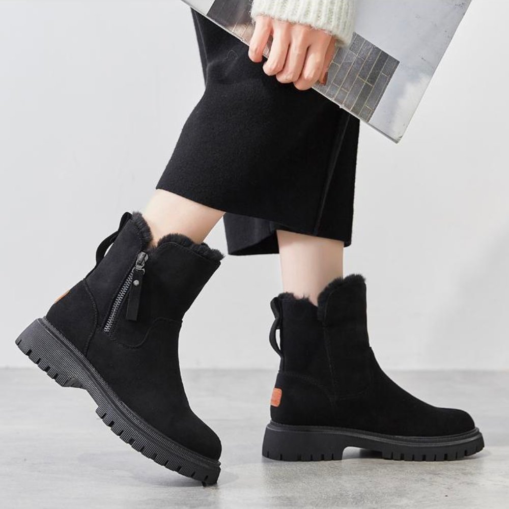 Women’s Winter Boots | Suede Upper & Faux Fur Lining | Anti-Slip Rubber Outsole | Warm & Comfortable Fit