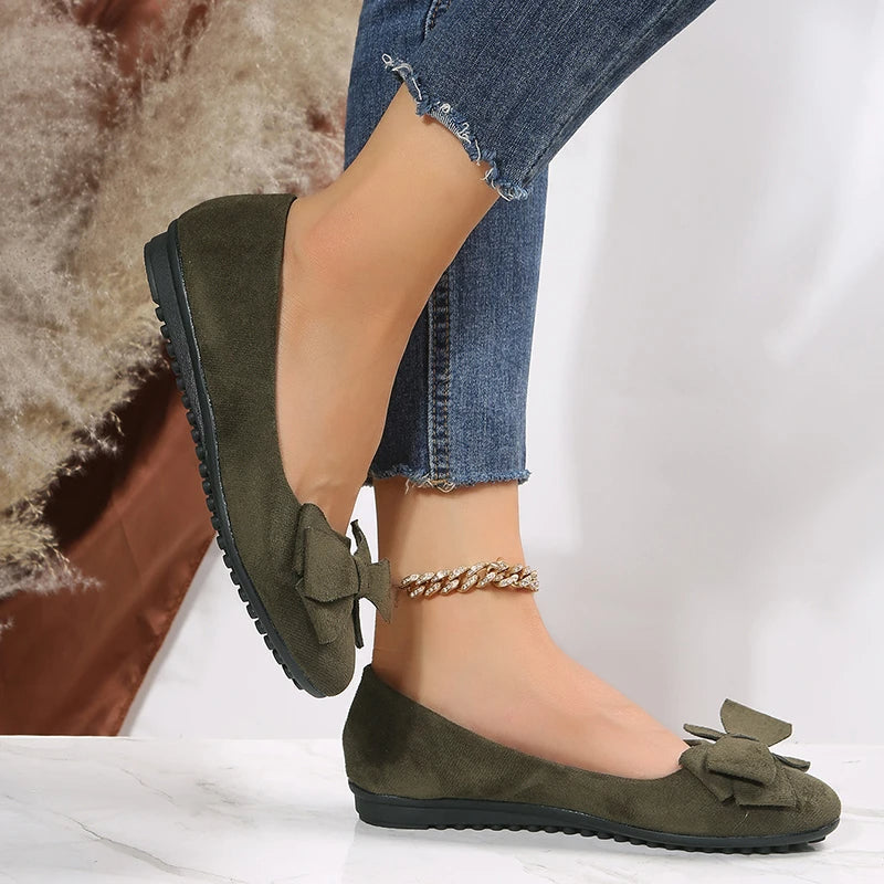 Women's Slip-On Flat Loafers | Orthopedic Support & Synthetic Leather | Breathable Lining | Year-Round Comfort