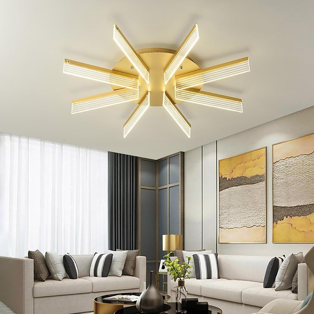 16'' LED 12 Bulbs 8-Light 5-Light Single Design Flush Mount Lights Nordic Style LED Metal Acrylic Unique Pendant Lights-dazuma
