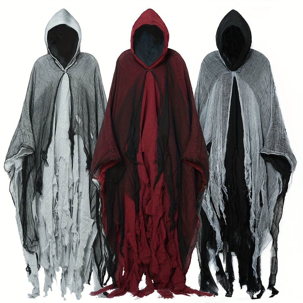 Teen Skeleton Cloak with Hood for Halloween - Lightweight Spooky Costume