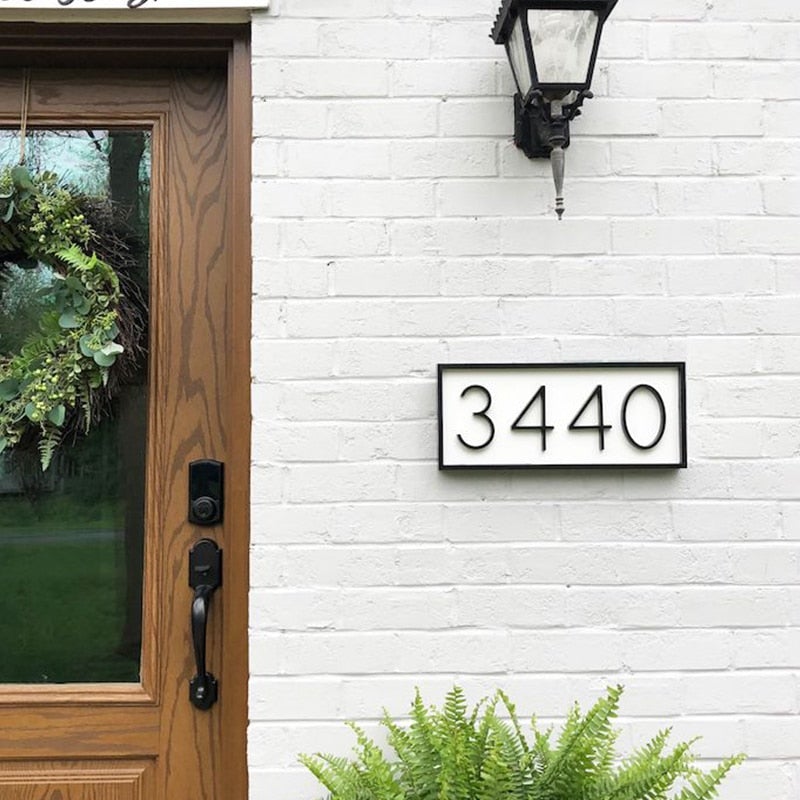 Meraki Address Numbers — Sleek Black Zinc Alloy House Numbers