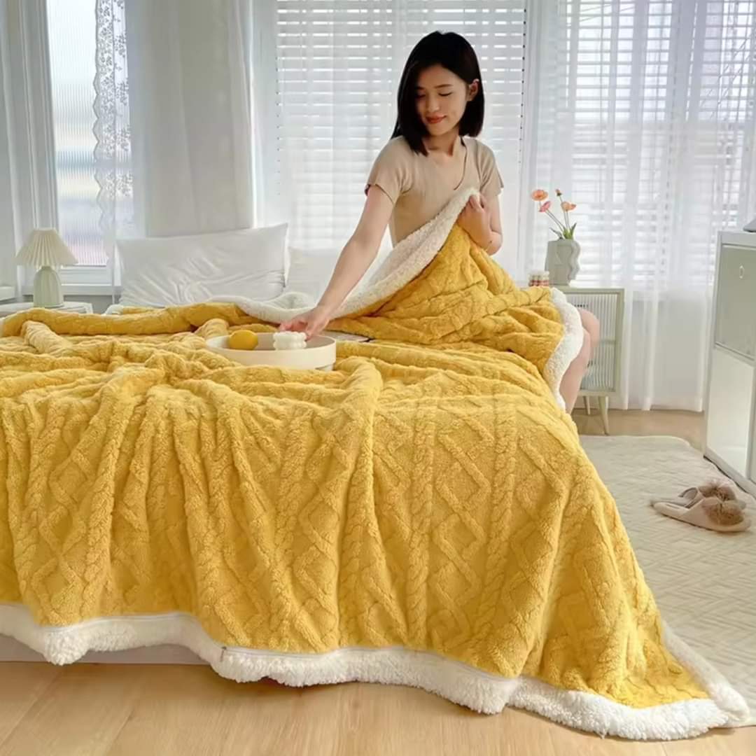 Sherpa Throw Blanket | Plush Softness | Year-Round Warmth | Machine Washable
