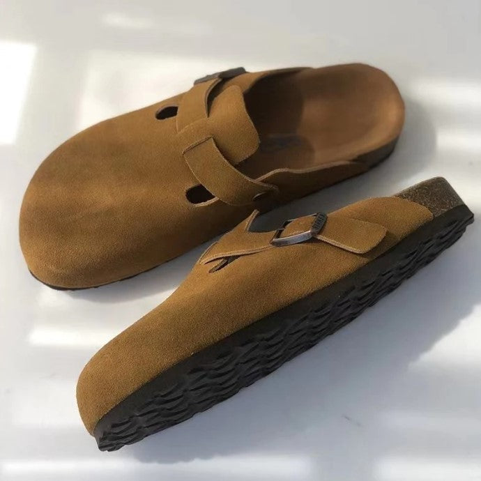 Women’s Slippers | Buckled Slip-On Clog Design | Faux Fur Lining & Cushioned Footbed | Comfortable Fit