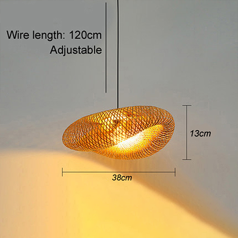 Serinara — Handwoven Bamboo Pendant Light with Warm Glow