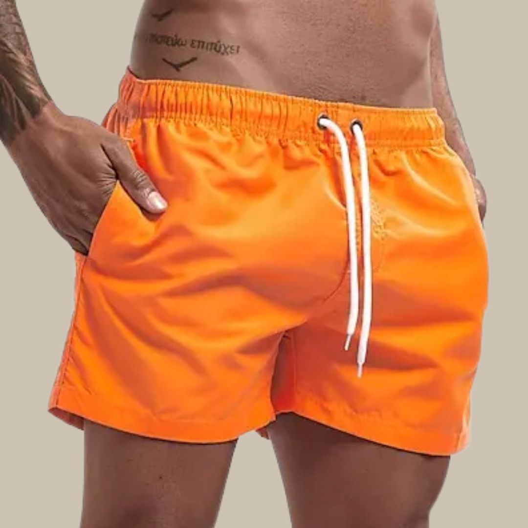 Men's Swim Shorts | Quick-Drying Fabric & Drawstring Waist | Mid-Thigh Length | Comfortable Fit