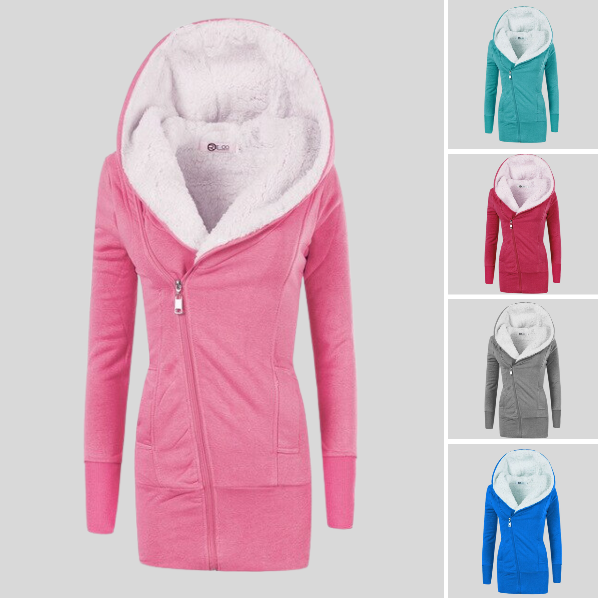 Hooded Lamb Fleece Sweater | Mid-Length Warmth | Soft and Cozy Comfort | Cotton Blend