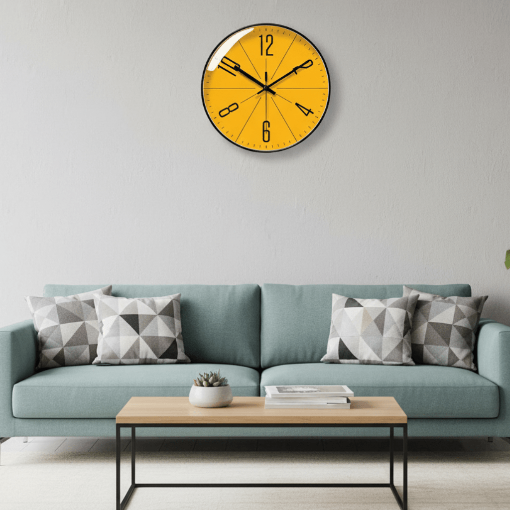 Sleek Black Wall Clock - Timeless Elegance for Every Room