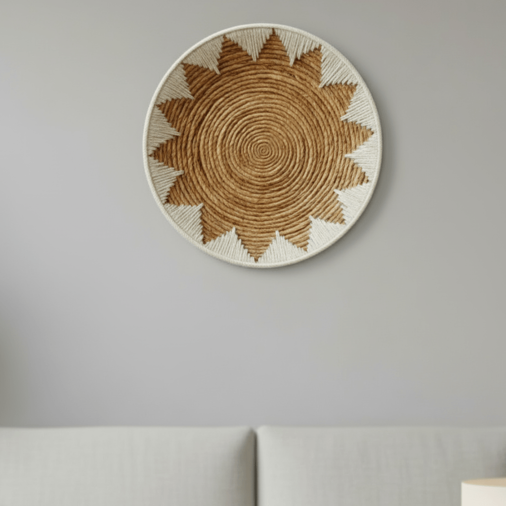Handcrafted Seagrass Wall Baskets with Tribal Flair