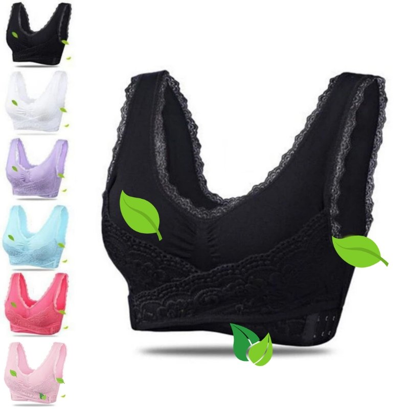 Wireless Lace Bralette | Wire-Free Support & Adjustable Crisscross Straps | Breathable Seamless Fabric | Posture Improvement & Natural Lift