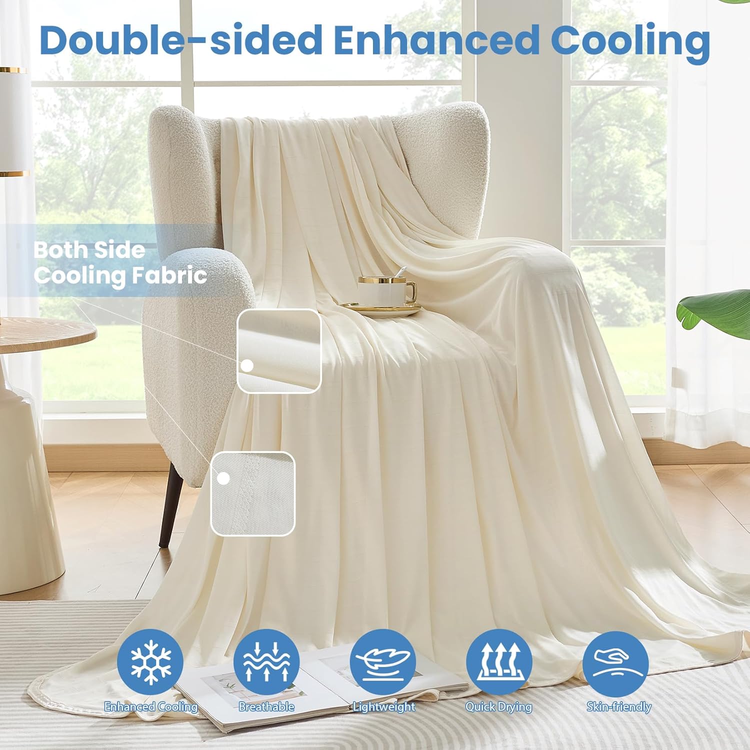 Lightweight Summer Cooling Blanket - Soft Comfort for Hot Sleepers