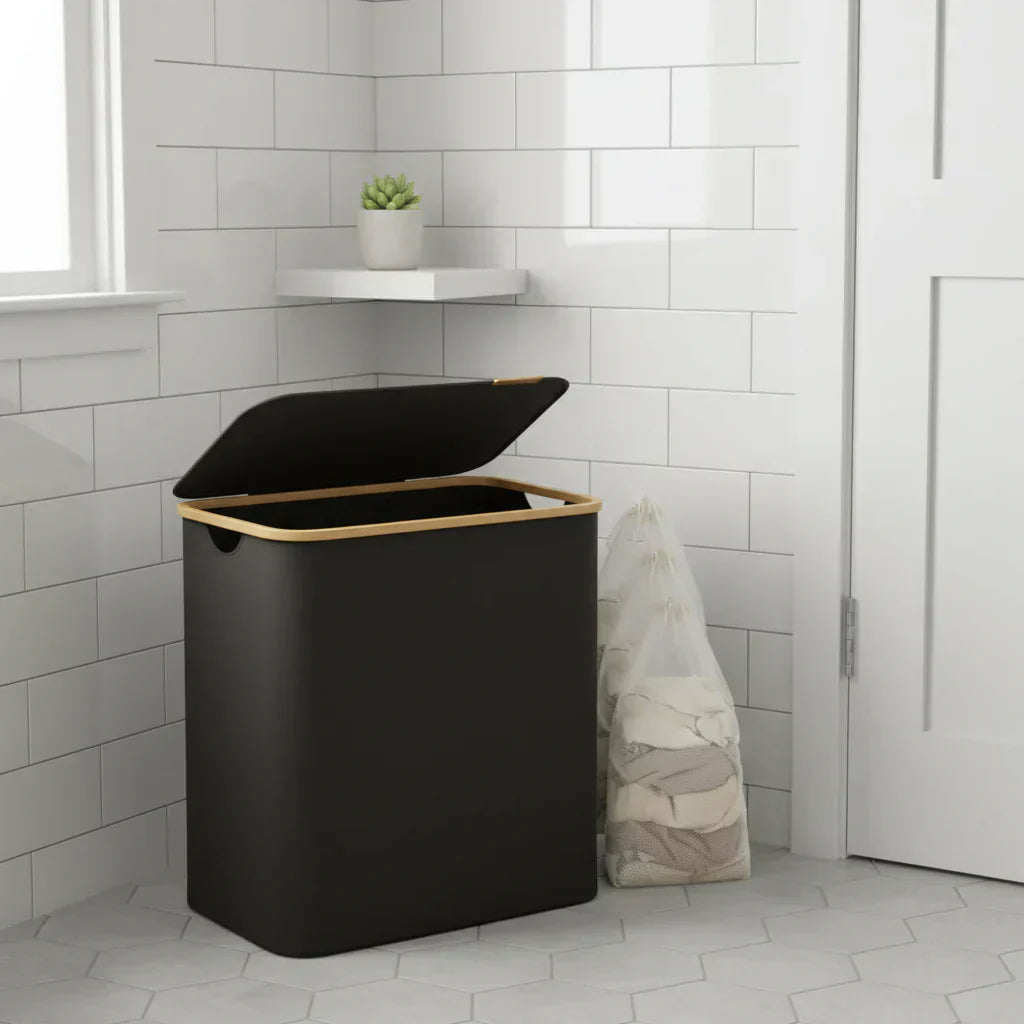 Triple-Compartment Collapsible Laundry Organizer for Any Space