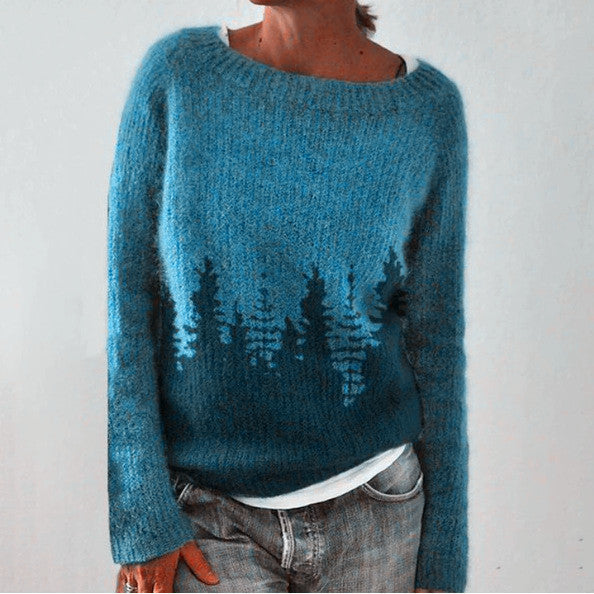Women's Knit Crewneck Pullover Sweater | Soft Knit Fabric & Ribbed Cuffs | Lightweight Warmth | Comfortable Fit for Fall and Winter