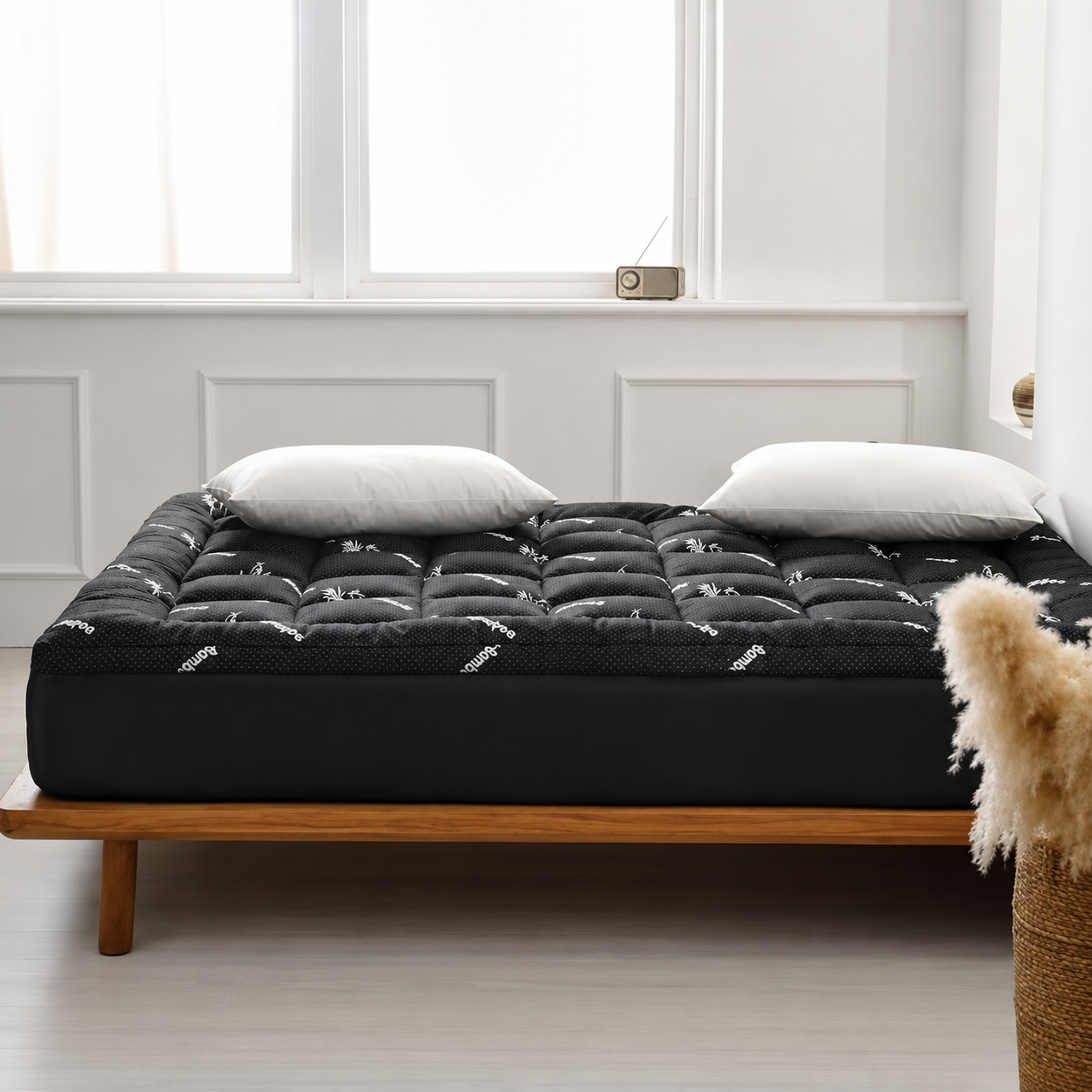 Cooling Bamboo Mattress Topper – Extra Thick & Breathable Viscose