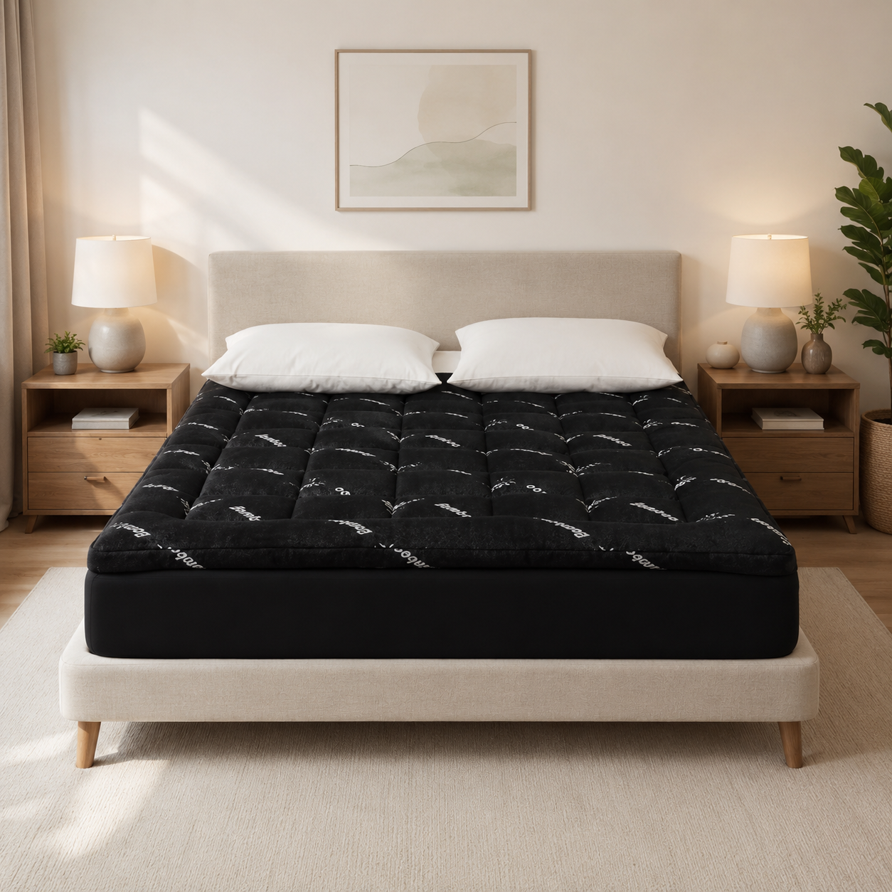 Cooling Bamboo Mattress Topper – Extra Thick & Breathable Viscose
