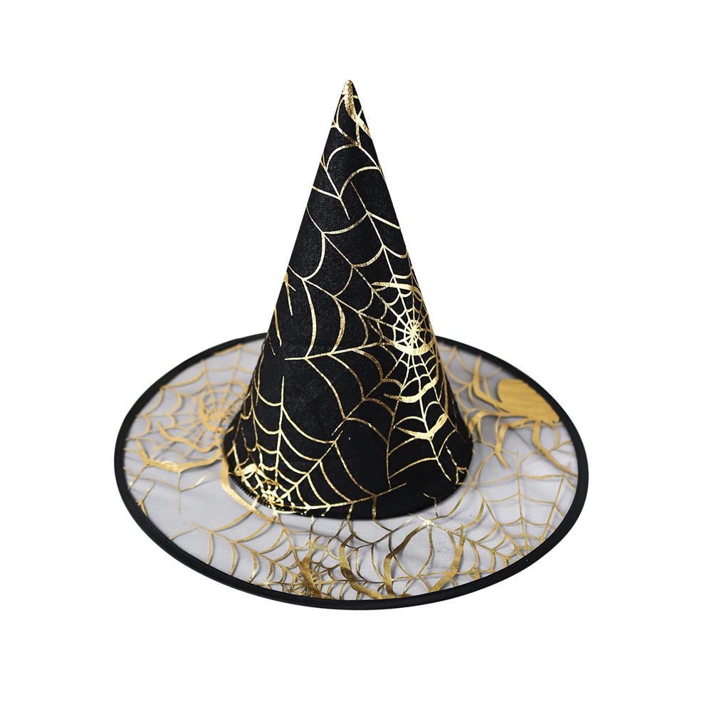 Vibrant Spider Web Witch Hat for Halloween Fun