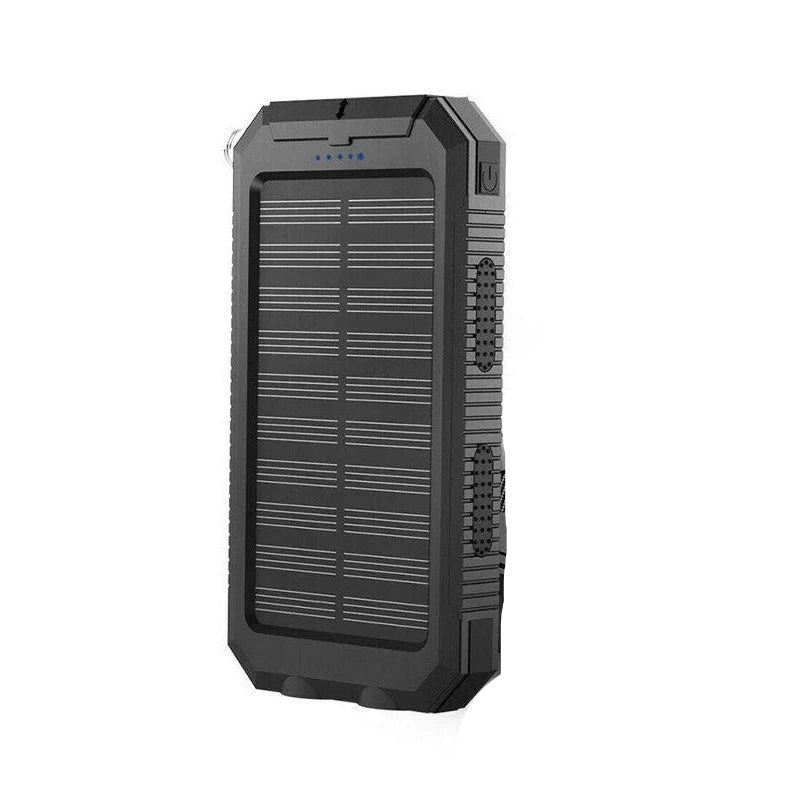Compact Solar Charging Power Bank with Dual USB Ports