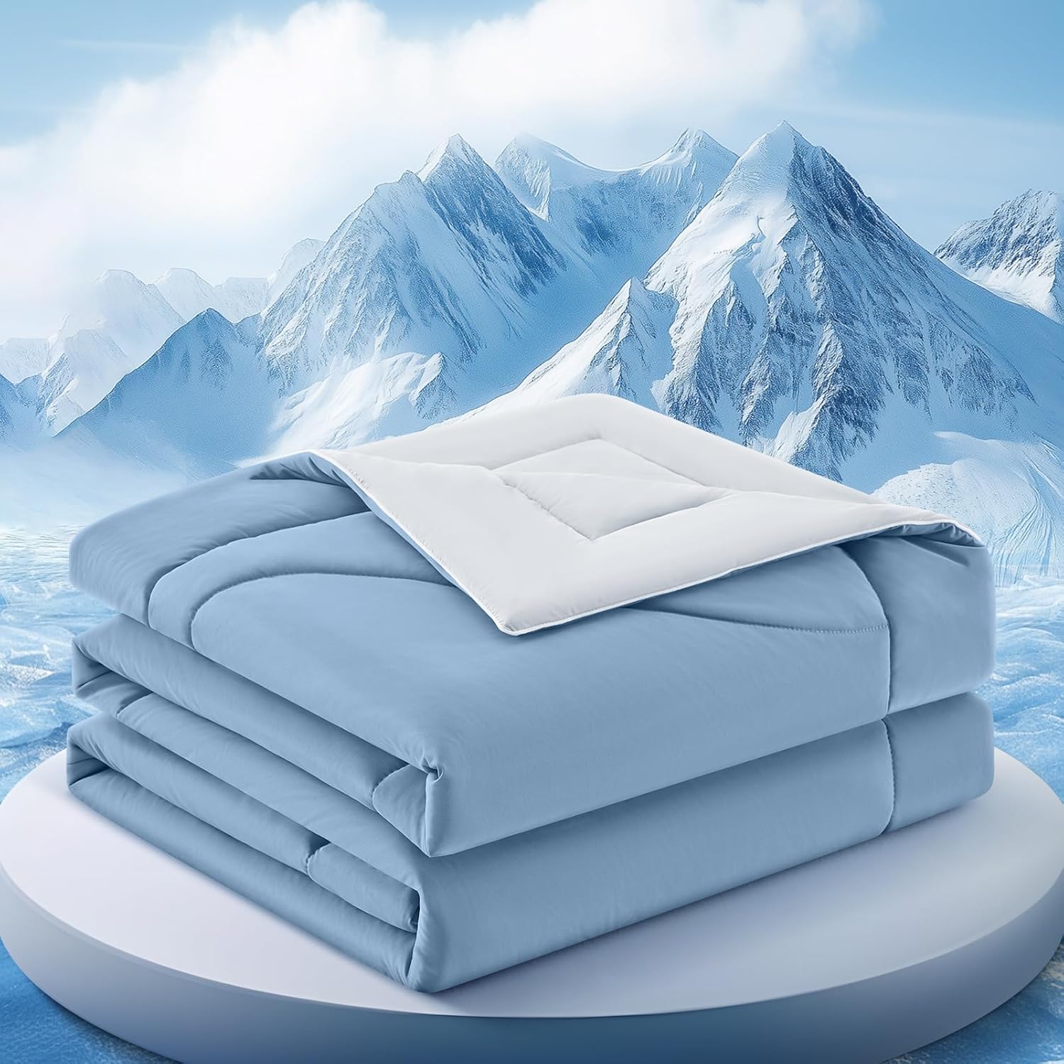 Double-Sided Cooling Blanket for Hot Sleepers | Breathable Ice Fabric