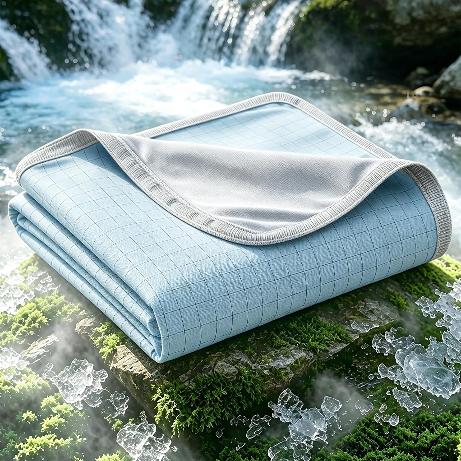 Lightweight Cooling Blanket – Breathable Dual-Sided Throw for Night Sweats