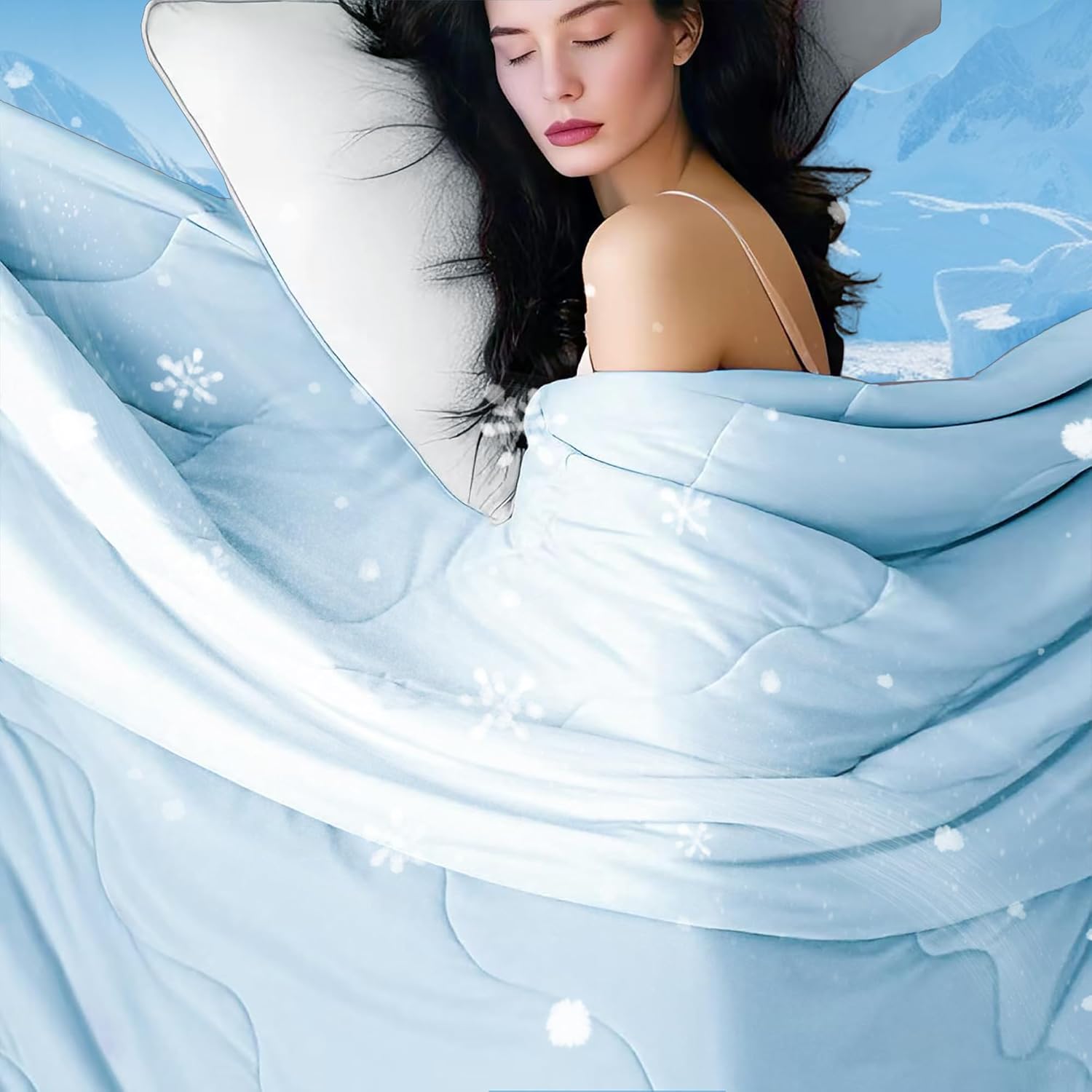 Lightweight Cooling Blanket Set with Pillowcases | Moisture-Wicking Fabric