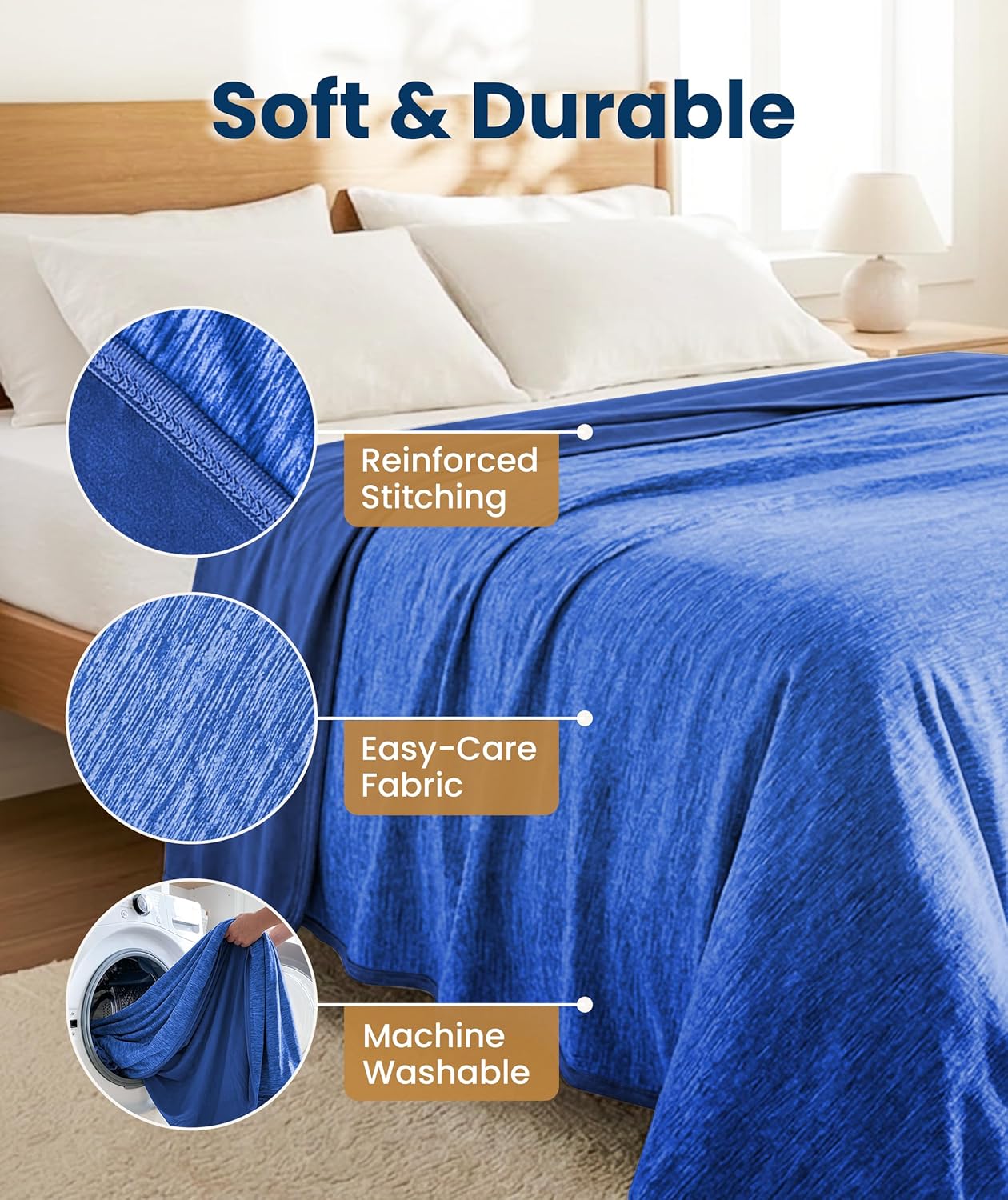 Breathable Cooling Blanket for Warm Sleepers – Lightweight Comfort Throw