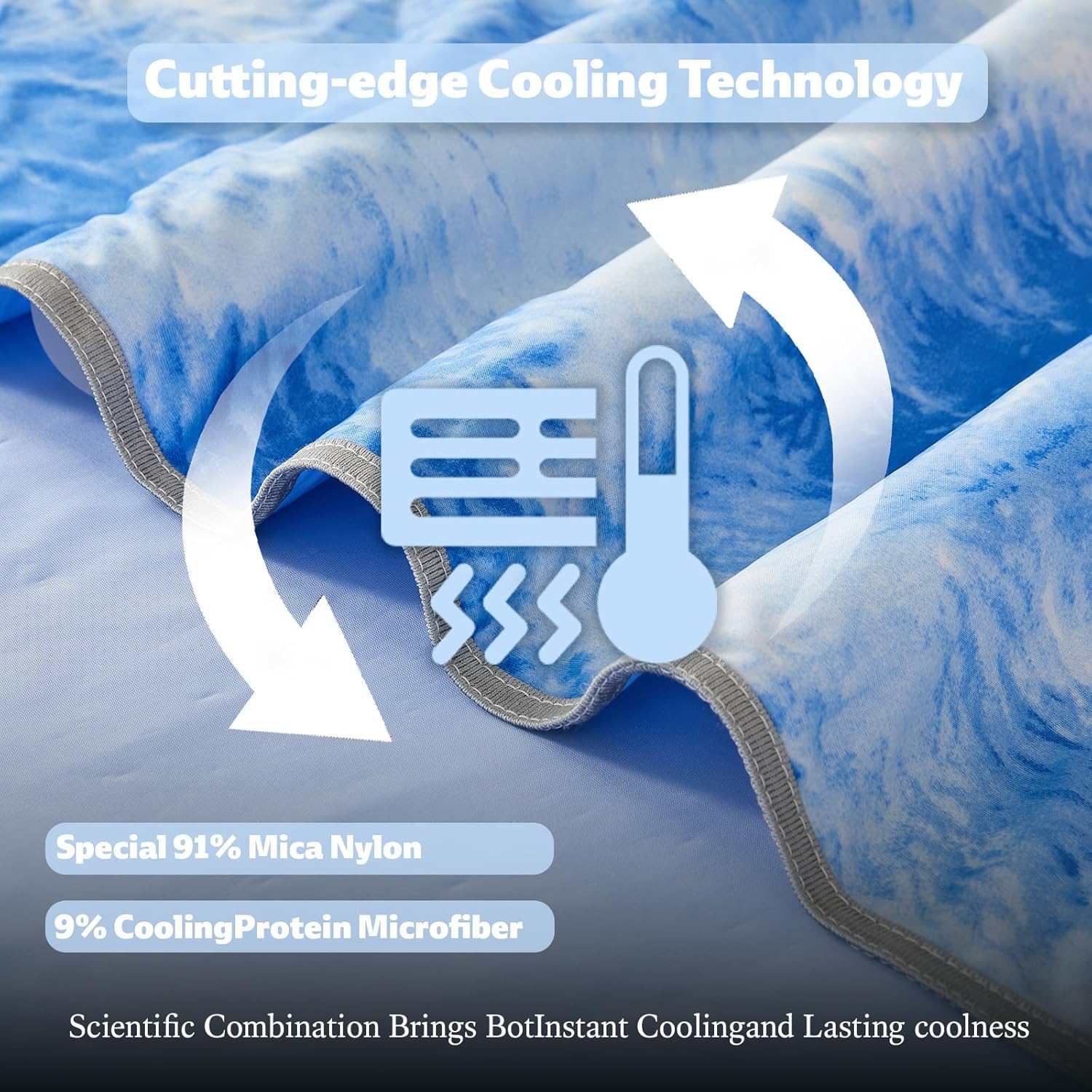 Cooling Blanket Made with Ultra-Cool Fabric – Lightweight and Breathable for Warm Nights