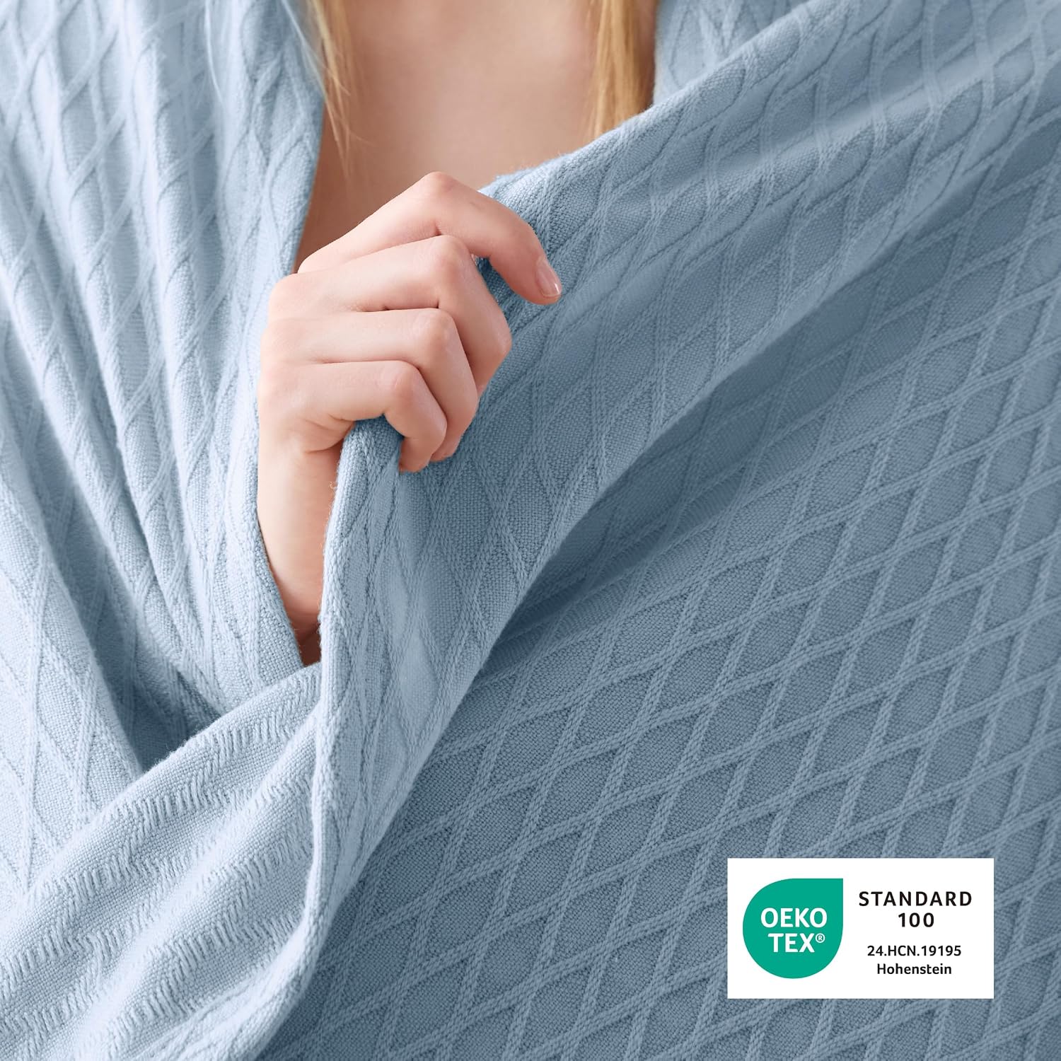 Cooling Bamboo Rayon Throw Blanket for Hot Sleepers - Lightweight Summer Comfort