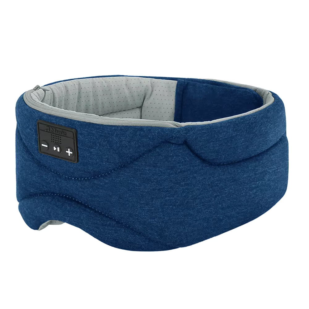 Bluetooth Eye Mask for Sleep - 100% Light Blocking with Soft Speakers, Ideal for Side Sleepers