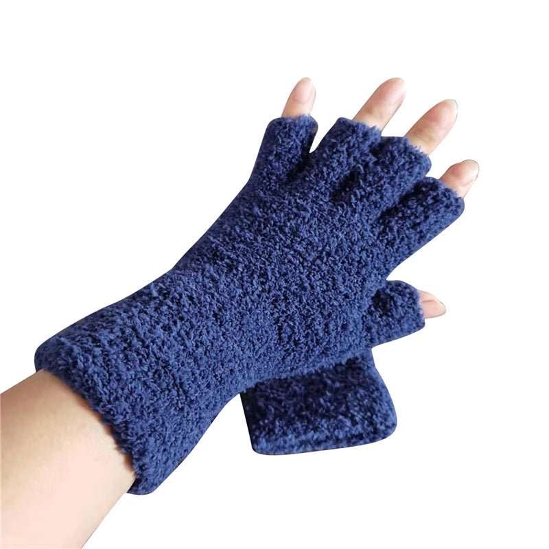 Half Finger Gloves for Winter Warmth and Comfort