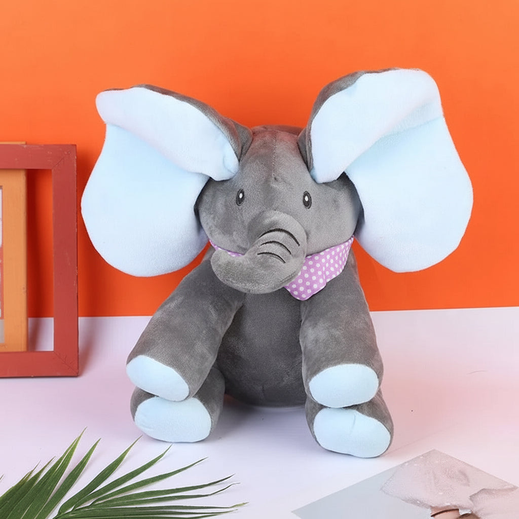 Musical Elephant Plush Toy with Interactive Features for Kids