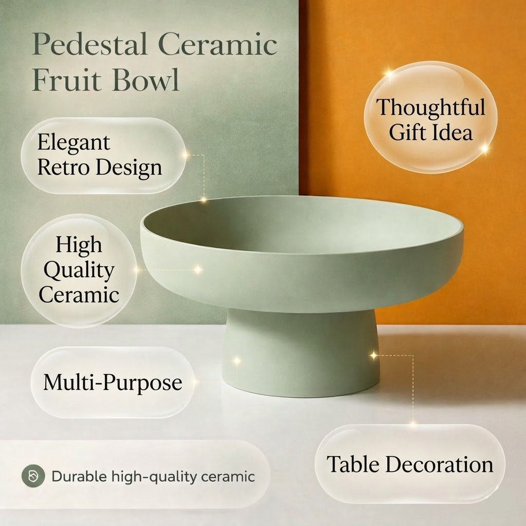 Chic Ceramic Fruit Display Bowl for Countertop Elegance