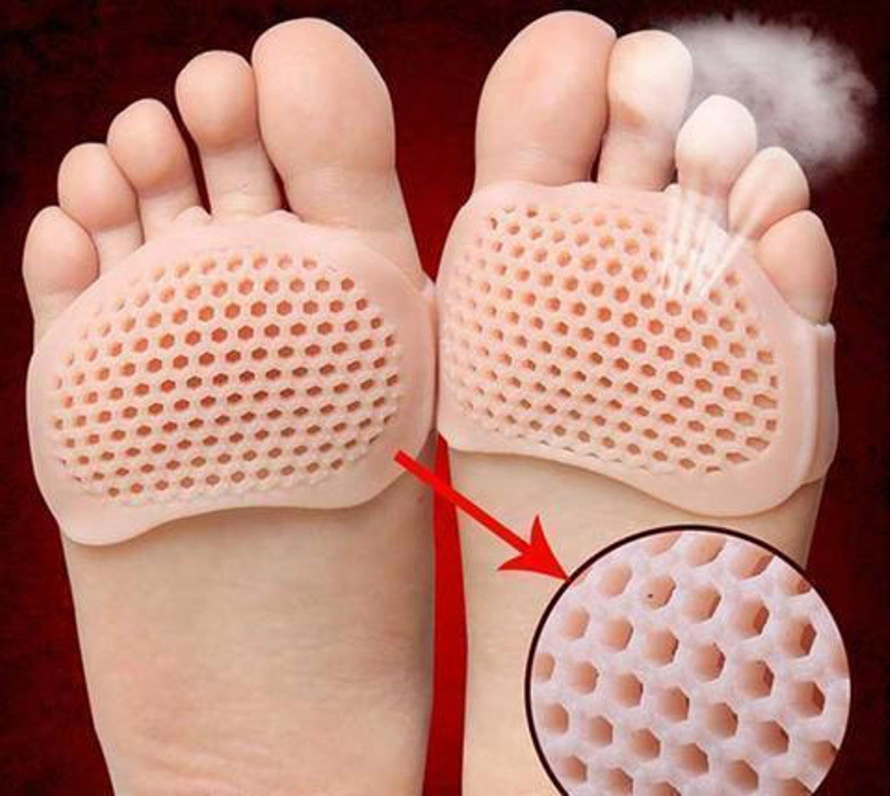 Set of 2 Breathable Foot Metatarsal Cushions