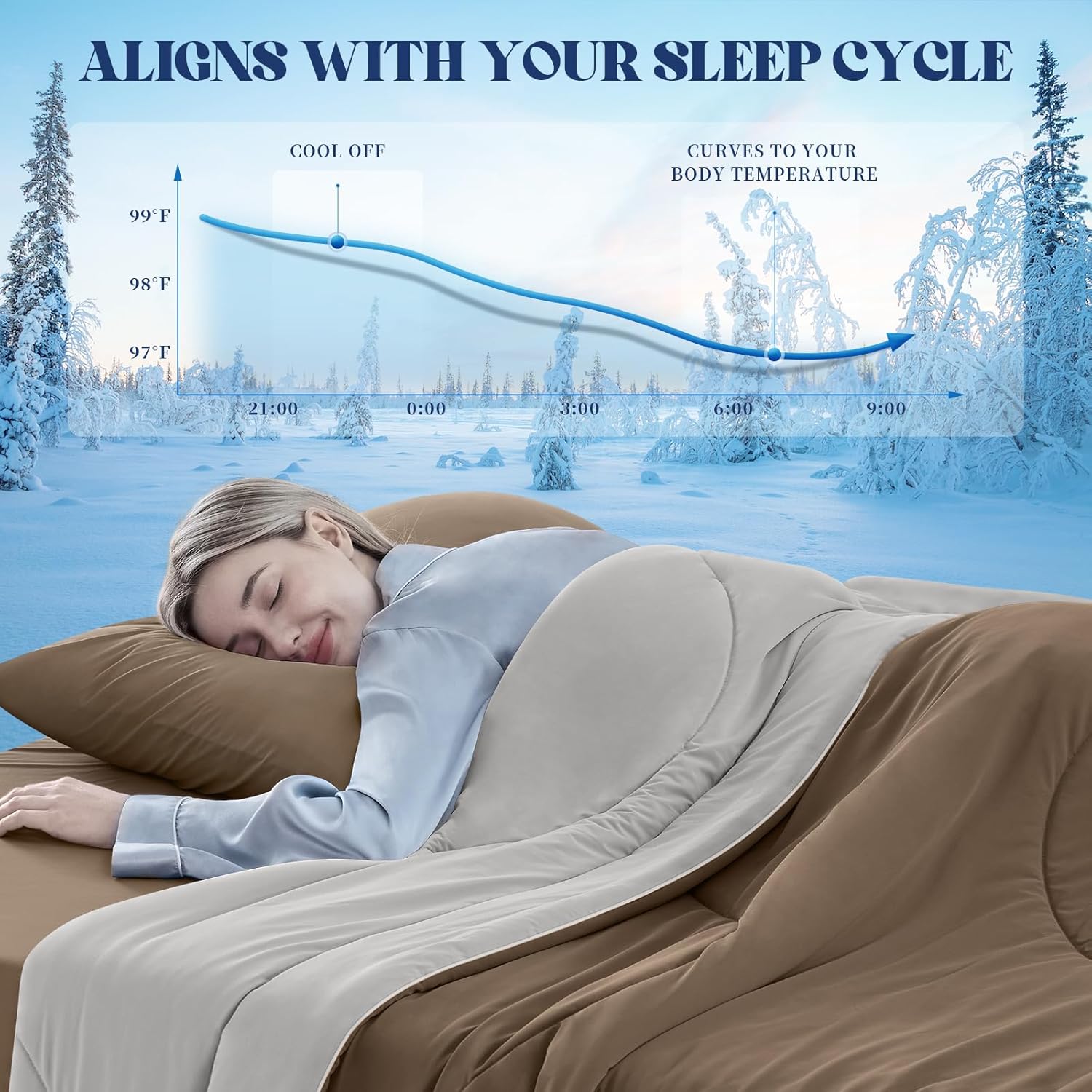 Double-Sided Cooling Blanket for Hot Sleepers | Breathable Ice Fabric