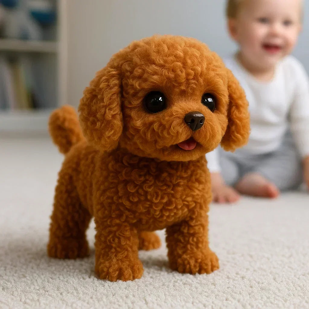 Engaging Plush Puppy Toy with Motion and Sound for Kids