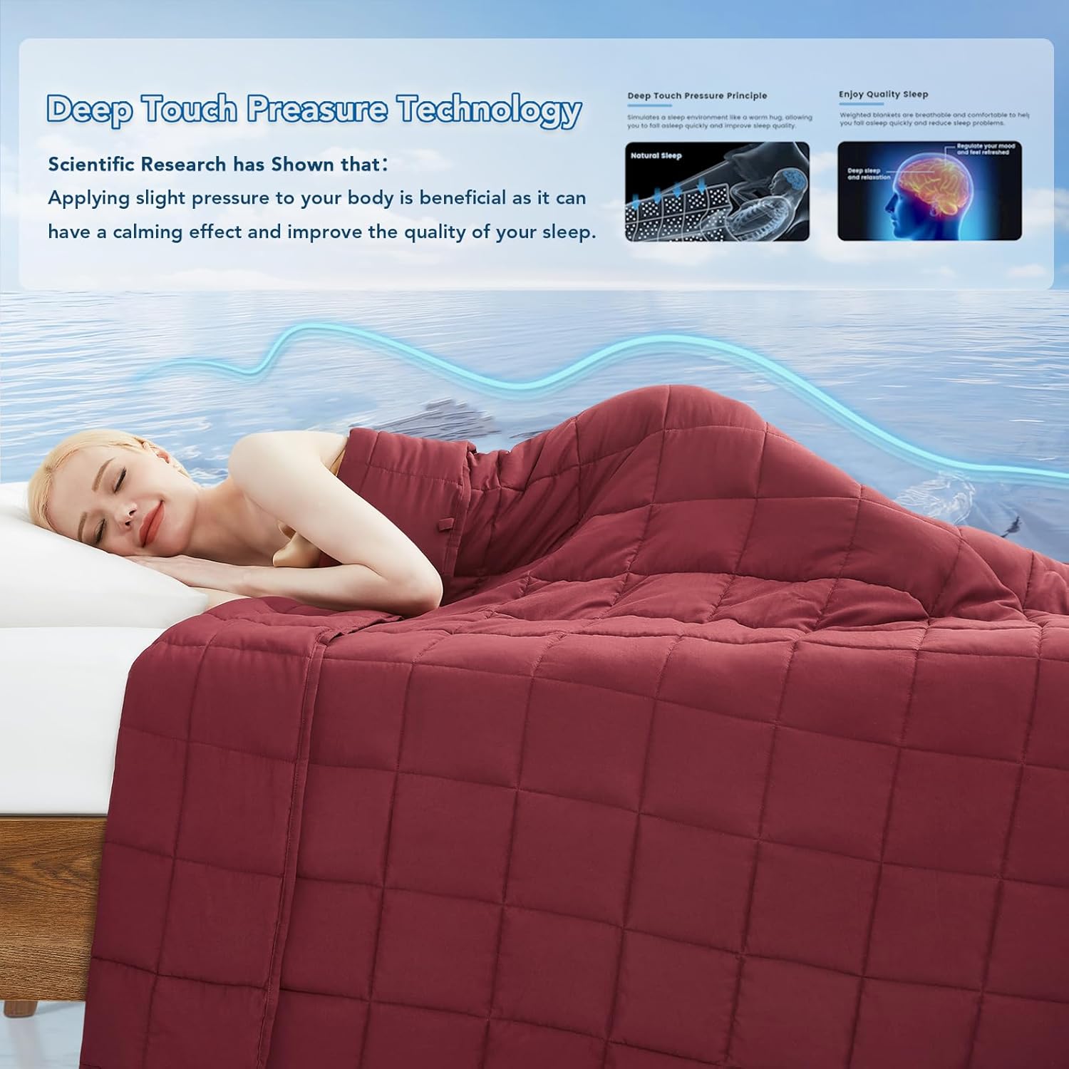 Cooling Microfiber Weighted Blanket for Year-Round Comfort and Relaxation